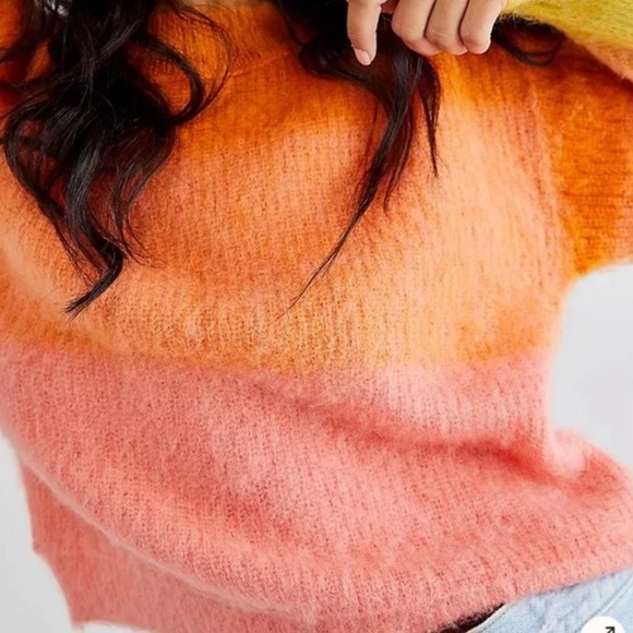 Free People Autumn Sky Fuzzy Sweater | Size Small - Picture 3 of 16